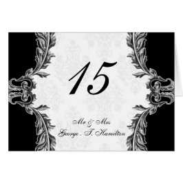 Cartão Placa sentada da mesa cinza