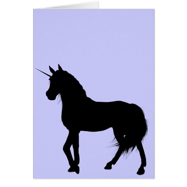 Cartão Placa Silhouette Unicorn (Frente)