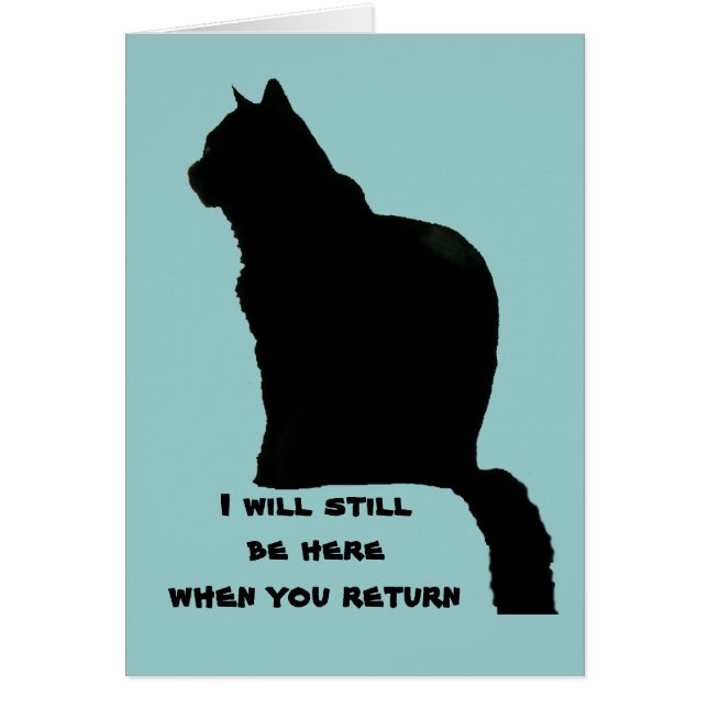 Cartão Placa - Silhuette Cat (Frente)