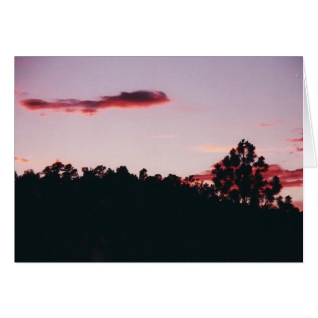 Cartão Placa Silhuette Sunset (Frente Horizontal)