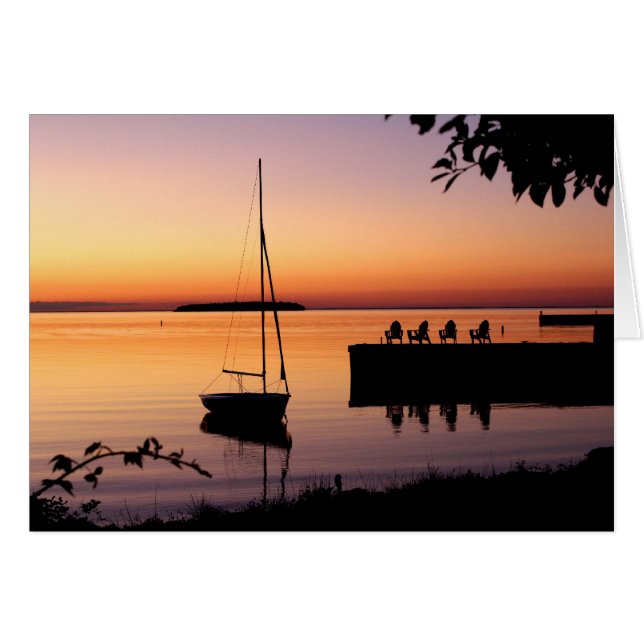 Cartão Placa Silhuette Sunset (Frente horizontal)