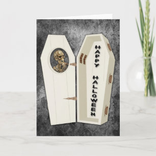 Cartão Placa Skeleton Halloween