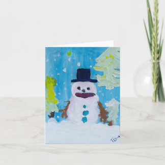 Cartão Placa Snowman