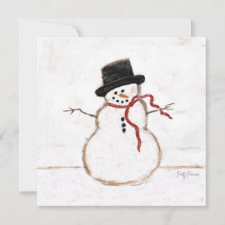 Cartão Placa Snowman