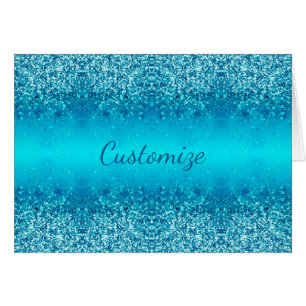 Cartão Placa sobressalente de gelo azul Elegante