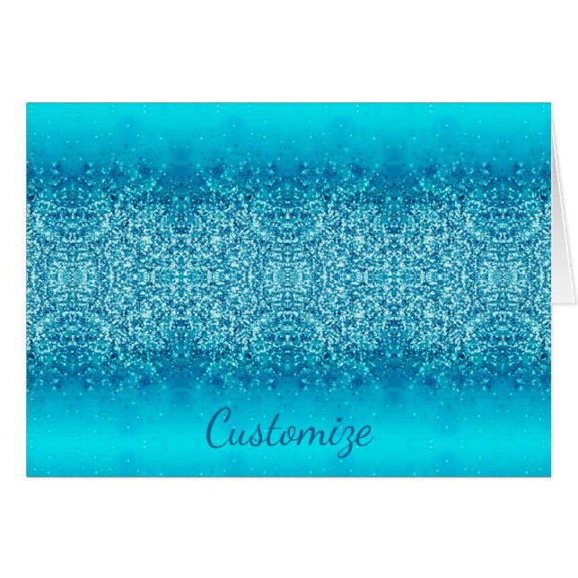 Cartão Placa sobressalente de gelo azul Elegante 2 (Frente horizontal)