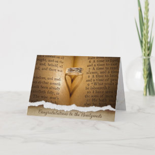 Cartão Placa Sombra do Coração de Casamento