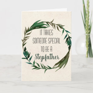 Cartão Placa Stepdad Dia de os pais Passo-pai Folha