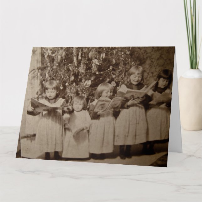 Cartão Placa Stereoview de natais vintages (Frente)