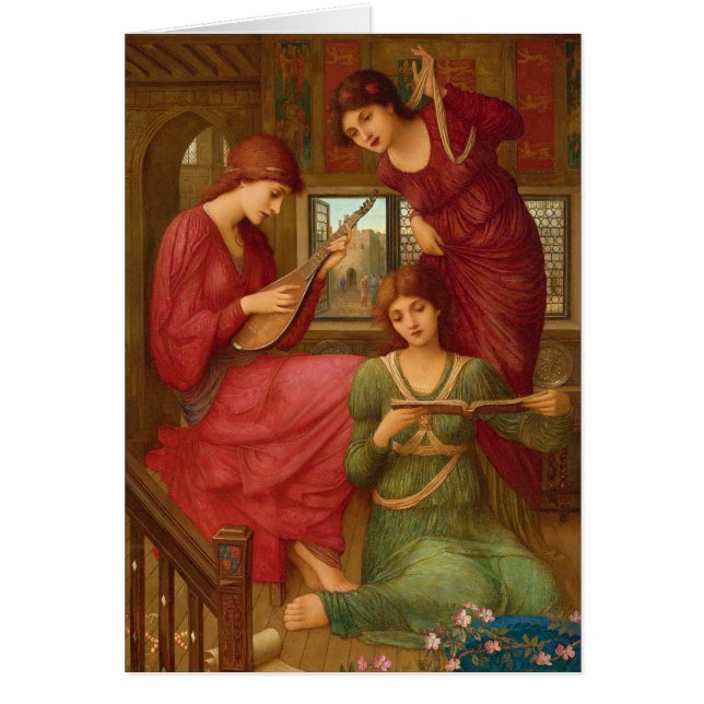 Cartão Placa Strudwick Ouro days CC1050 Pre-Raphaelite (Frente)