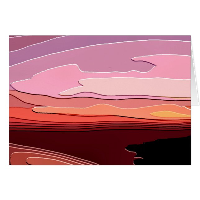 CARTÃO PLACA SUNSET GREETINGS (Frente Horizontal)