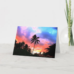 Cartão Placa Sunset Ilha