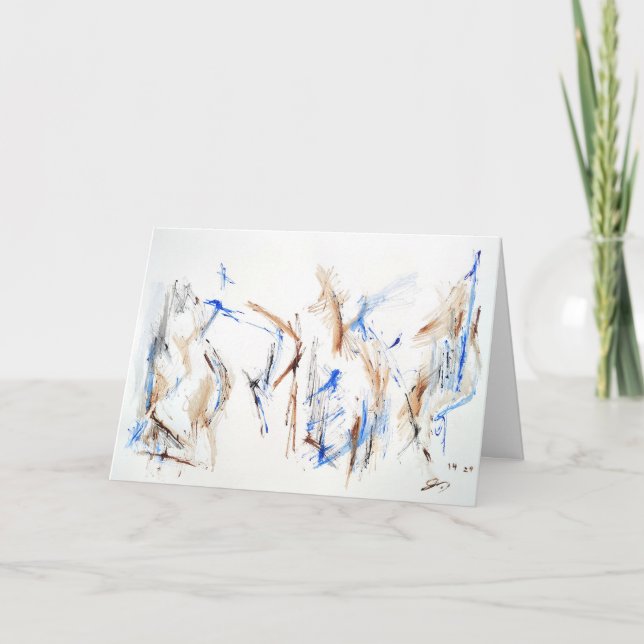 Cartão Placa "Suporte simples" da Expressão abstrato (Frente)