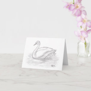 Cartão Placa Swan Inspirational Note
