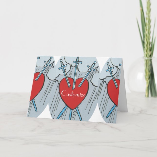 Cartão Placa Tarot 3 Espadas Troço_Trova (Frente)