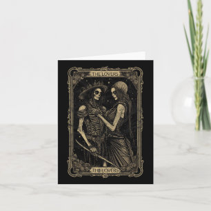 Cartão Placa Tarot O Halloween Do Skeleton Do Gótico