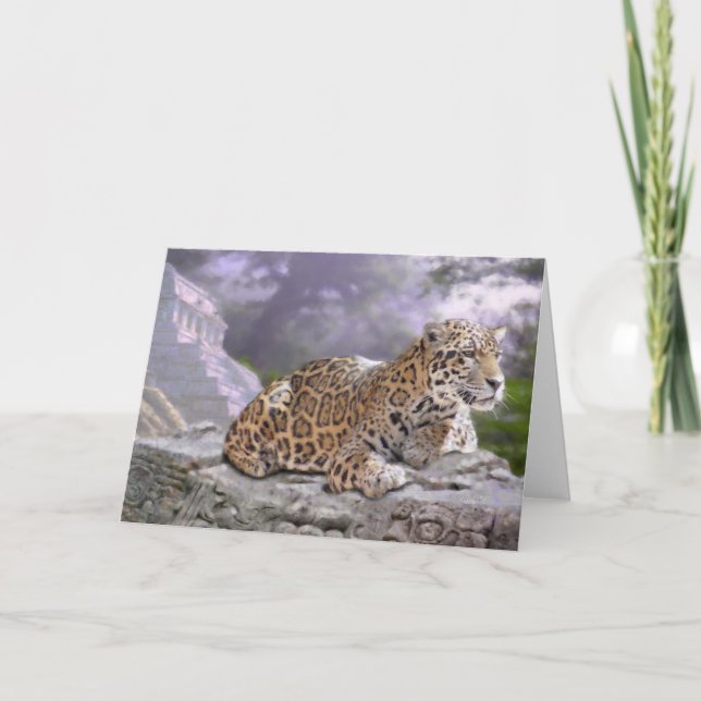 Cartão Placa temporária Jaguar e Mayan (Frente)