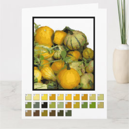 Cartão Placa - Tinta de Colheita de Gourd por Número.