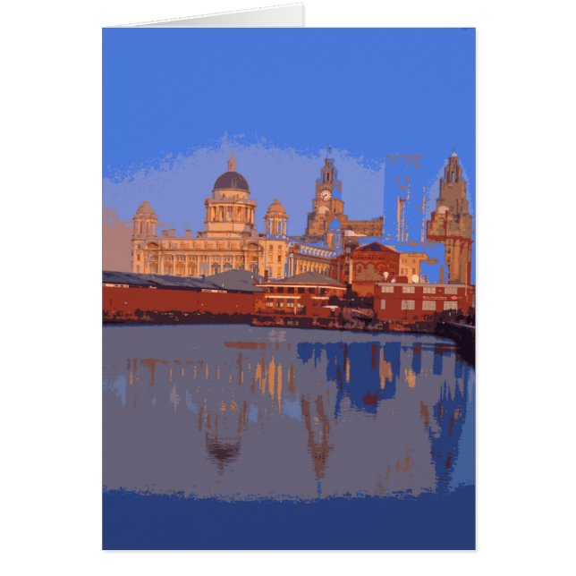 Cartão Placa tipo poster do Liverpool (Frente)