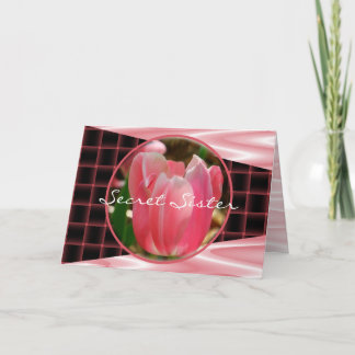 Cartão Placa Tulip da Irmã Secreta-5 personalize qualquer
