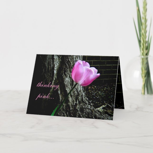 Cartão Placa Tulip Rosa (Frente)