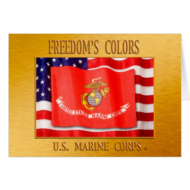 Cartão Placa USMC (Frente Horizontal)