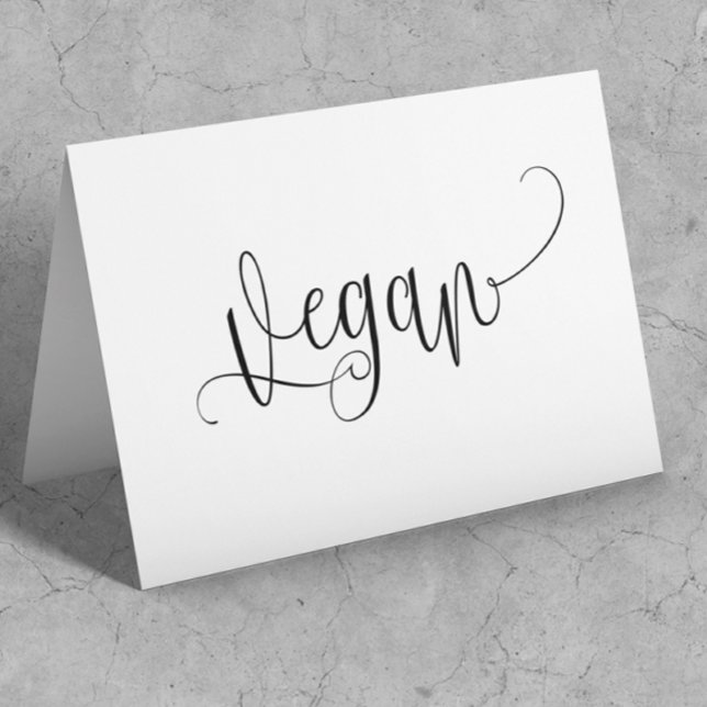 Cartão Placa Vegan Mesa Tent (Criador carregado)