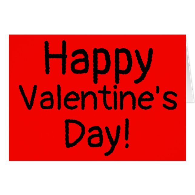 Cartão Placa vermelha feliz dia de os namorados (Frente Horizontal)