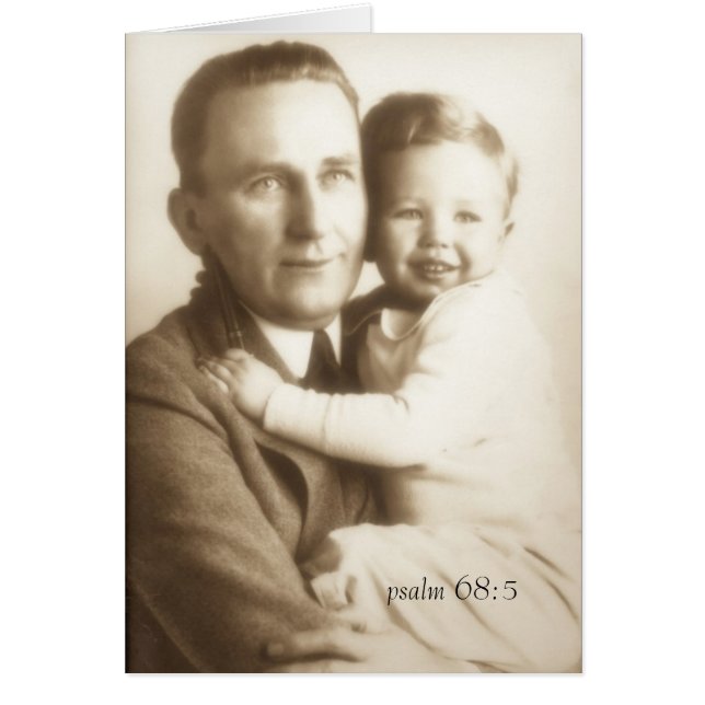 Cartão Placa Versa De Bíblia De Conforto Ps 68:5 (Frente)