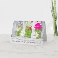 Placa Versa do Cosmos Fllower In Fence Bíblia