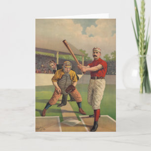 Cartão Placa Vintage Baseball Poster