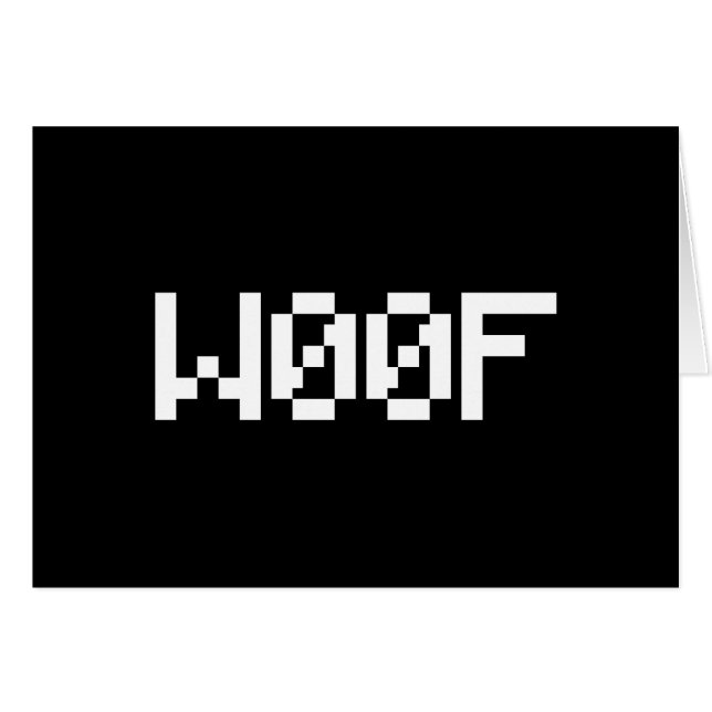 Cartão Placa W00F [Leettalk Animal Sounds] (Frente Horizontal)