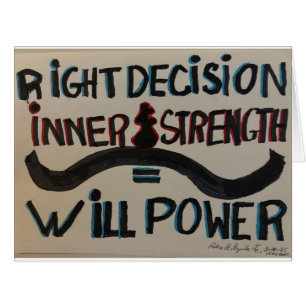 Cartão Placa "Will Power"