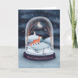 Cartão Placa Wonderland de inverno mágico de Natal