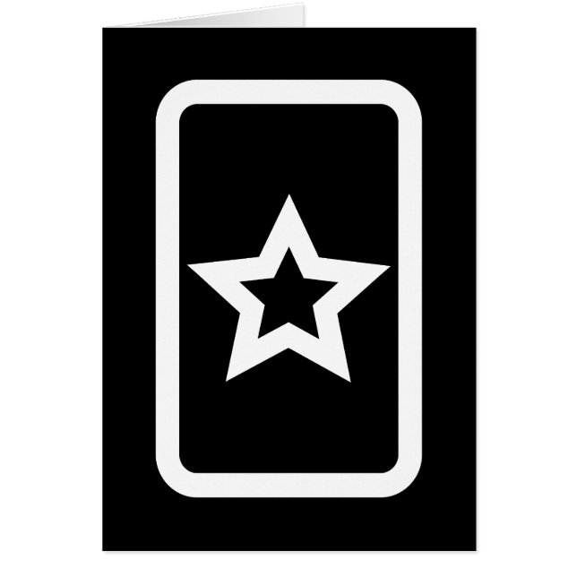 Cartão Placa Zener | Placa de estrelas com 5 pontos em br (Frente)