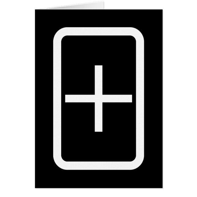 Cartão Placa Zener | Placa de sinal de adição (Frente)