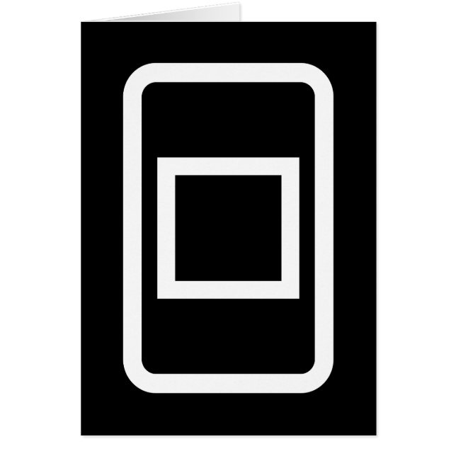 Cartão Placa Zener | Placa quadrada oca (Frente)