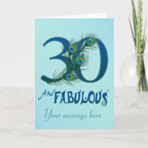 Cartão Placas aniversário de 30 anos