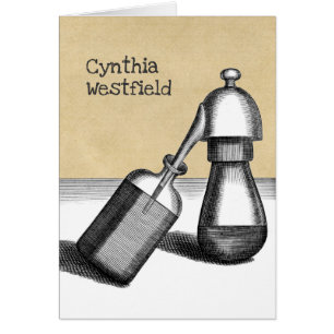 Cartão Placas de Alquimia Medieval de Química Moderna