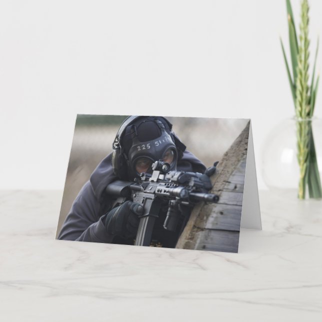 CARTÃO PLACAS DE ANIVERSÁRIO DE FUNDO AR-15 SNIPER (Frente)