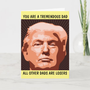 CARTÃO PLACAS DE DIA DE OS PAIS FUNNAL DE TRUMP DONALD