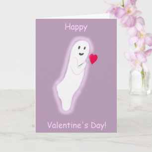 Cartão Placas de Feliz dia de os namorados fantasma amigá