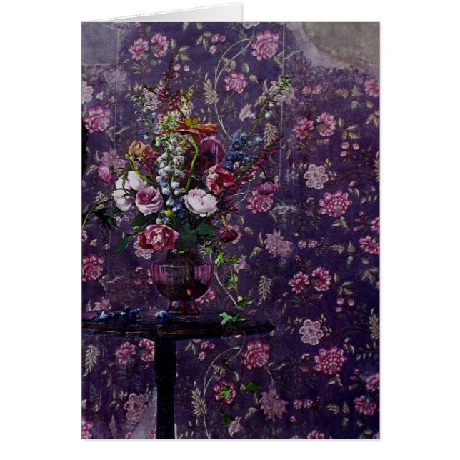 Cartão Placas de Flores Malhadas (Frente)