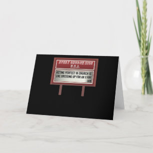 Cartão Placas de Letreiro de Igreja Piada Cristã Atuação