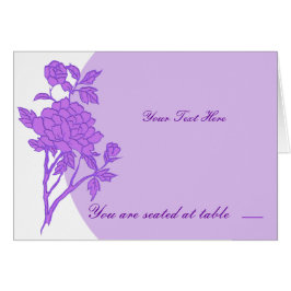 Cartão Placas de Local Personalizadas com Flor Roxo