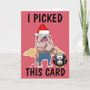 CARTÃO PLACAS DE NATAL FUNNIZADAS DE NOSE PICKER