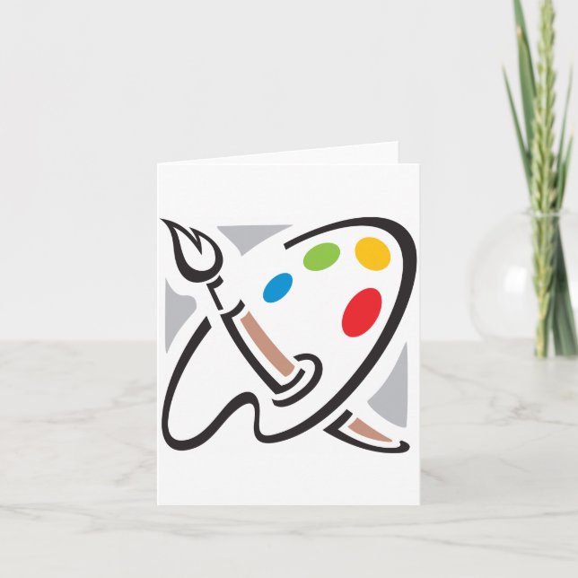 Cartão Placas de Nota da Paleta de Pintores (Frente)