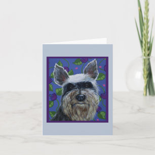 Cartão Placas de Nota do Vazio Schnauzer