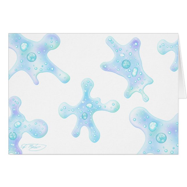 Cartão Placas de Nota para Micróbios Amoba (Amobas) (Frente horizontal)