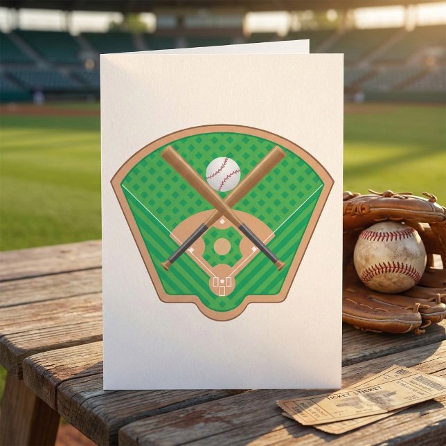 Cartão Placas de Saudação de Campo Baseball (Criador carregado)